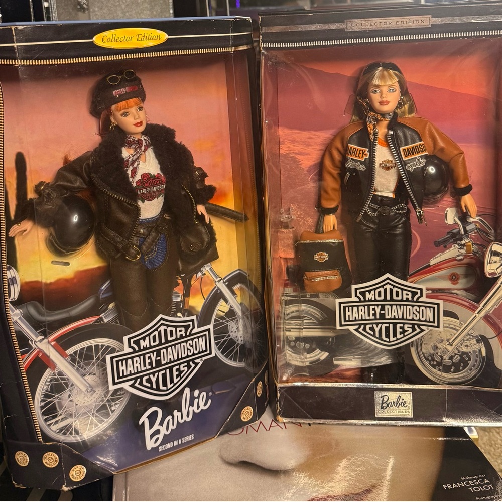 Barbie Harley-Davidson Doll Set with Black and Brown Attire